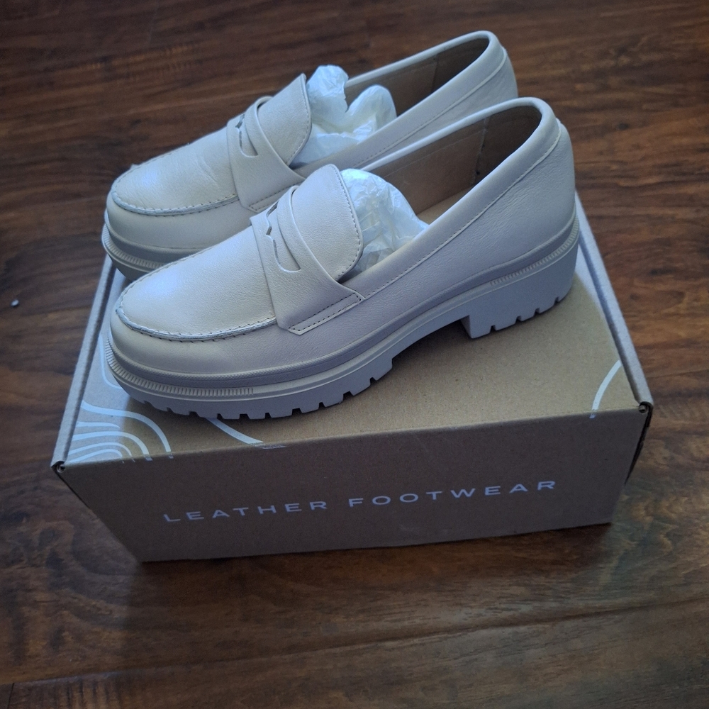 Leather Platform Chunky Loafers